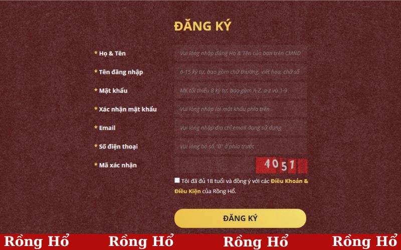 Thao tác đăng ký thành công nhanh chóng